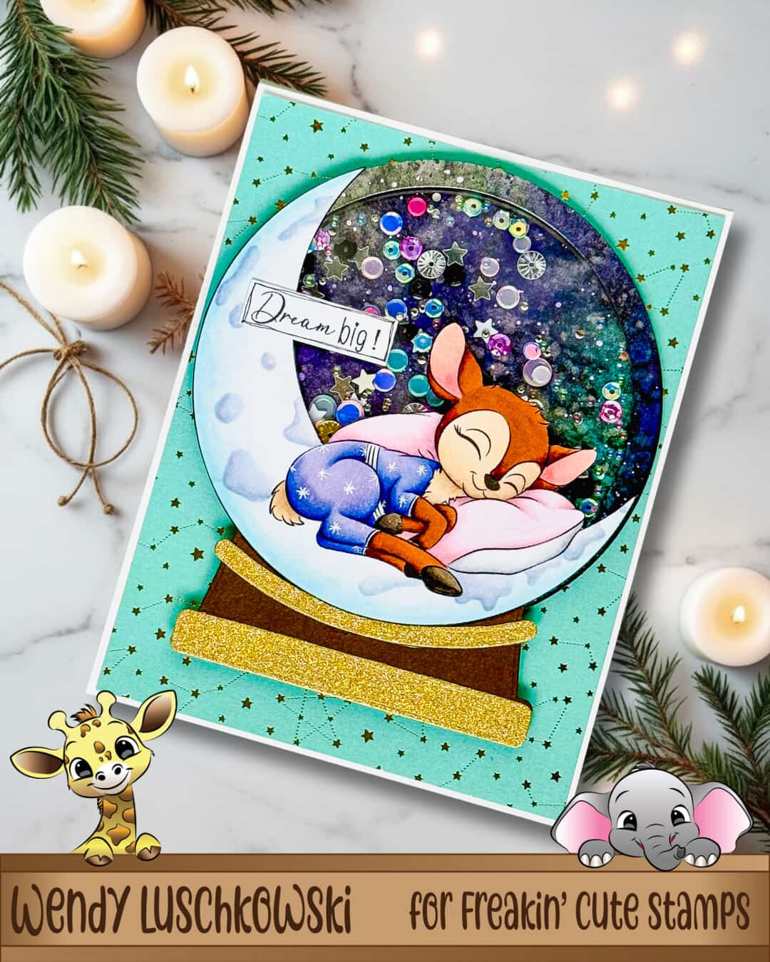 Cute Animal Shaker Card Inspiration with Candi
